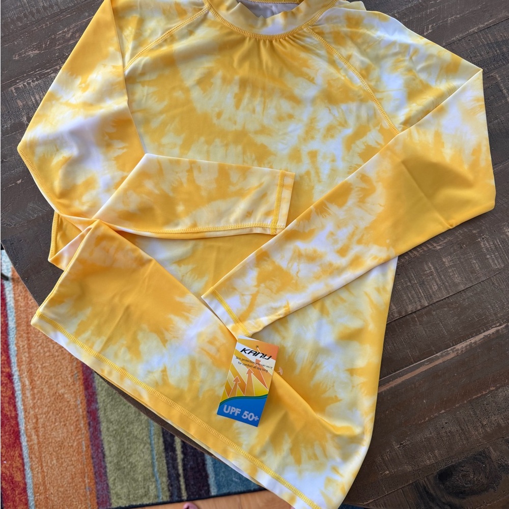 Kanu Surf Yellow Rash Guard size S